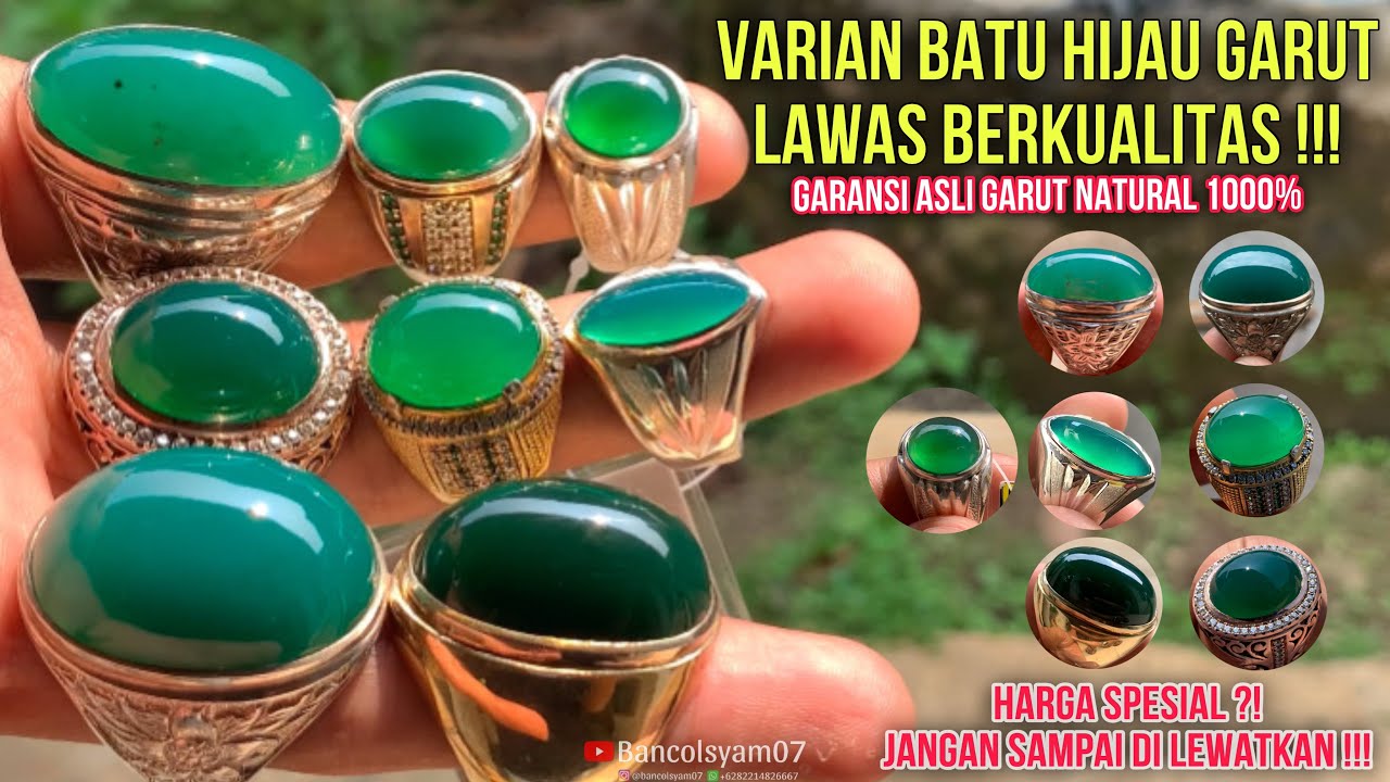 Varian Batu Hijau Garut  OHEN•DARSON•CISANGKAL•CIKOLAK Kristal Lawas Berkualitas