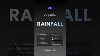 Full Realistic Rain Effect in After Effects | CC Rainfall Tutorial  #aftereffects #videoediting Update