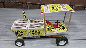 How to Make a DIY Tractor  Toy | Science Project | Matchbox Project | DC Motor and Battery
