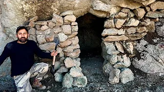 Rebuilding Scary Abandoned Cave to Safe  Stone Survival Shelter
