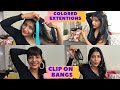 FUNKY Colored Hair Extension / Clip on bangs- HAUL!( INDIA)