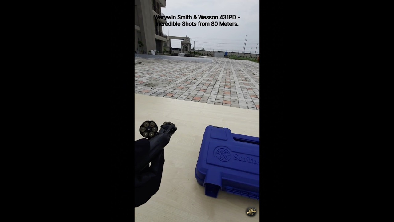 The amazing shots of Werywin Smith&Wesson Revolver 431PD on 2MM steel sheet from 80 meters 