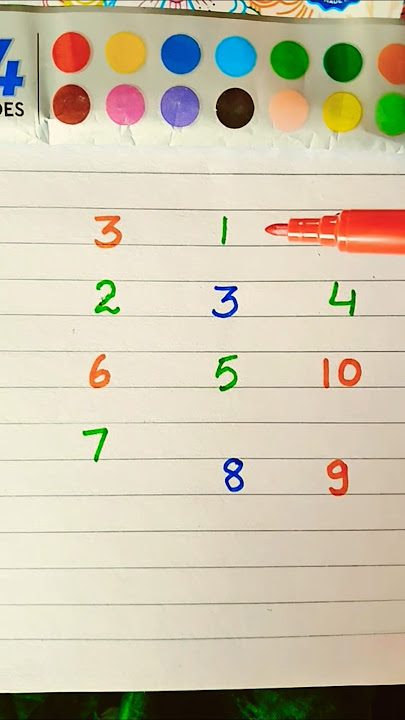 draw a numbers #youtubeshorts #trending #numbers