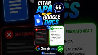 Google Docs: Citas APA 7 automáticas en segundos