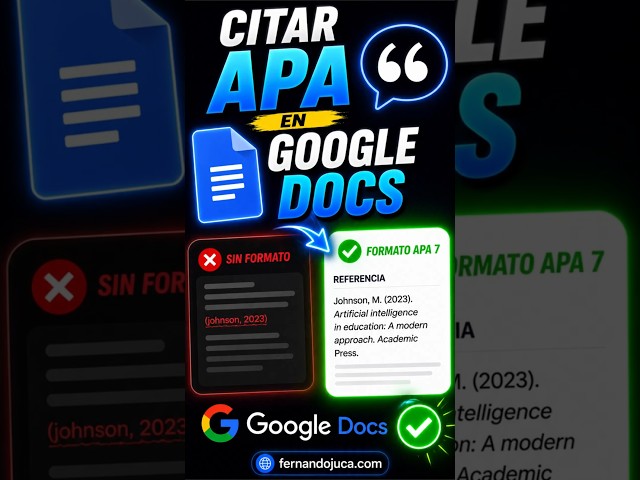 Google Docs: Citas APA 7 automáticas en segundos