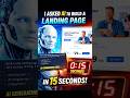 AI built my website under 15 seconds! 😵💫 😮🔥 | Shocking results #shorts #ytshorts