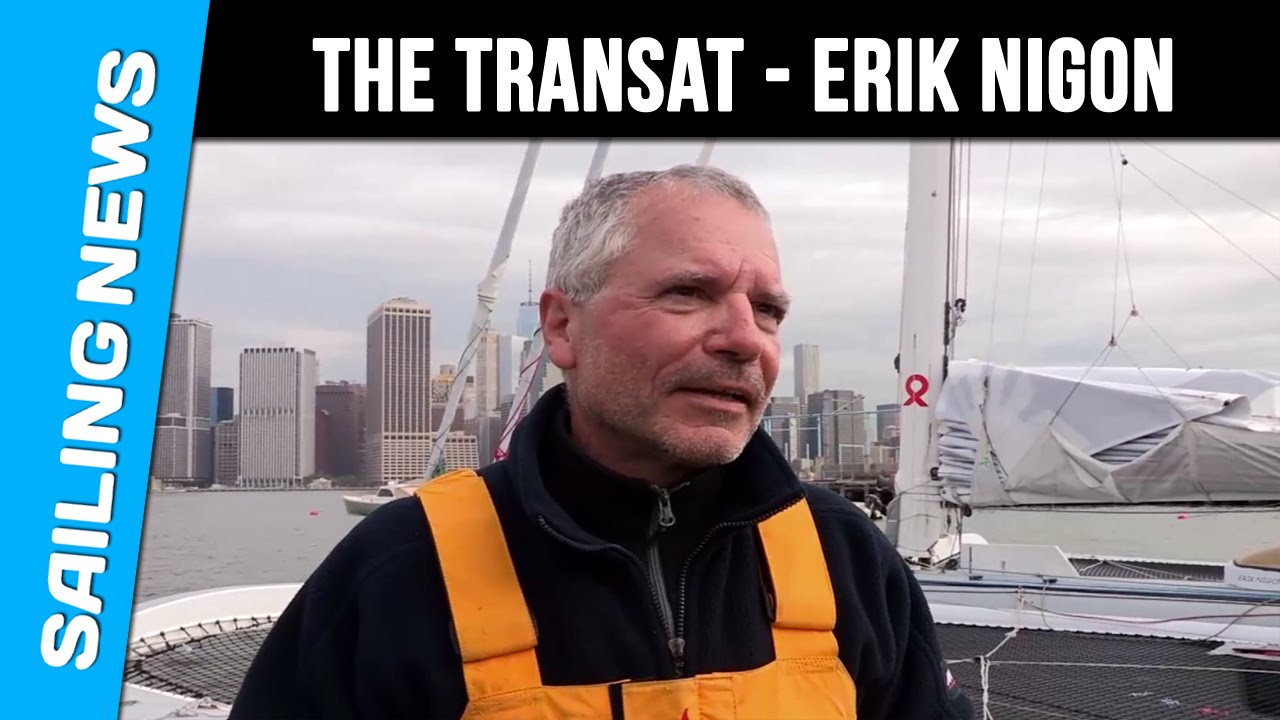 Multi 50 - The Transat Bakerly - Arrivée d'Erik NIGON , Vers un monde sans sida