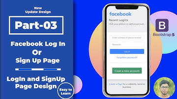 How To Create Facebook Login Sign Up Page design Using HTML, CSS, Bootstrap 5, part 03  || Jony CMT