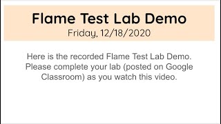 2020.12.18 Flame Test Lab