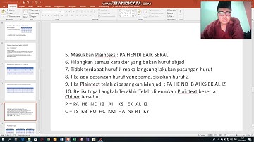 Pembahasan Kriptografi Klasik Metode Playfair Cipher