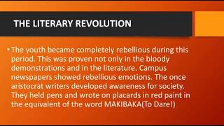 Philippine Literature The Contemporary Period Philippine Literature The Contemporary Period