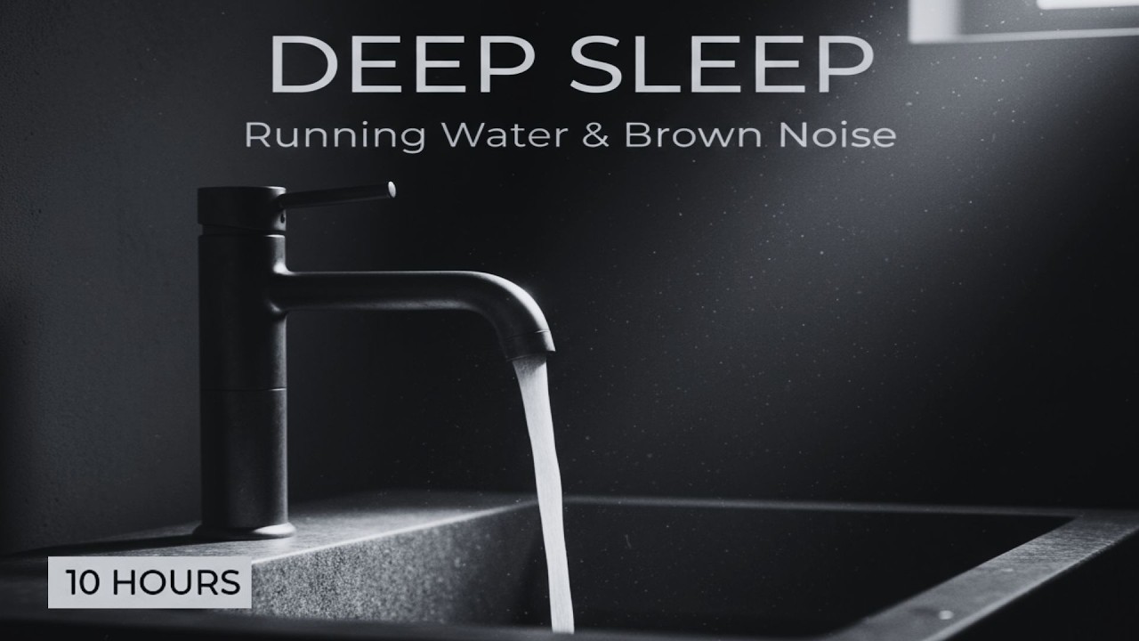 Deep Water Faucet Sound with Mechanical Hum | 10 Hours Brown Noise for Sleep