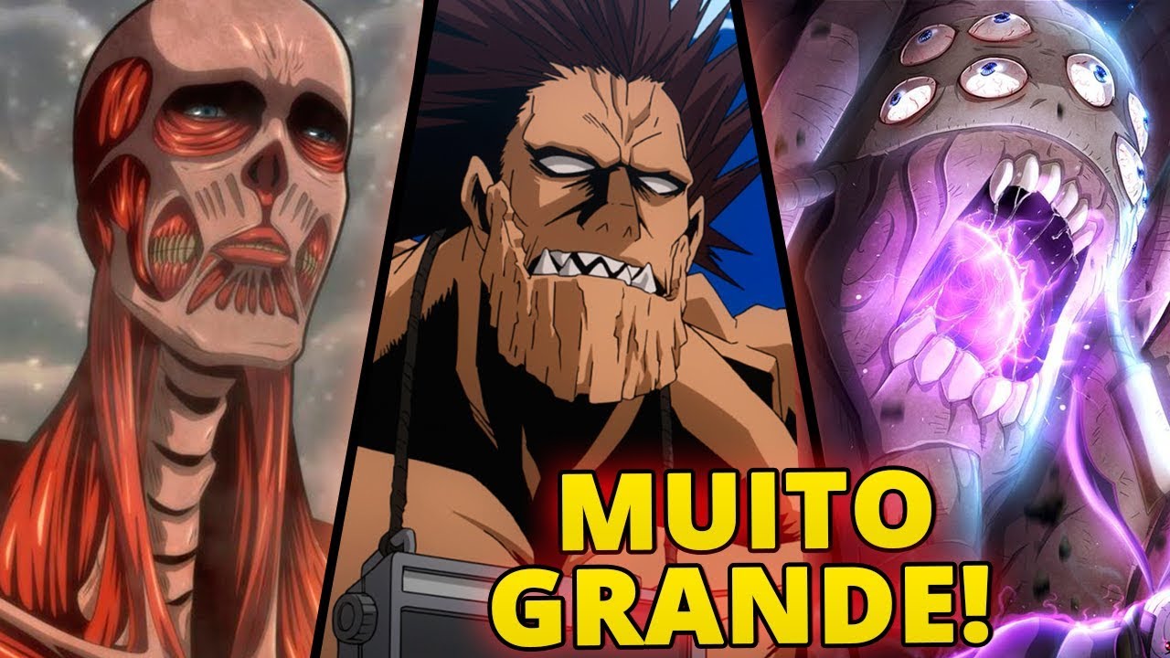 GIGANTES DOS ANIMES COMPARADOS À MURALHA MARIA DE ATTACK ON TITAN! 