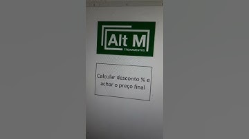 Calcular % e achar preço final | Alt M Treinamentos | #shorts