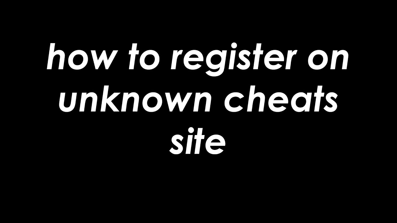 how to register on the unknowncheats - YouTube