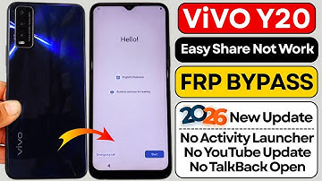 Vivo Y20 FRP Bypass New Security Update 2026 (EasyShare Not Working) (V2043-V2029) Frp Unlock- No Pc
