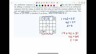 Arithmetic Sequence Challenge Problem 1