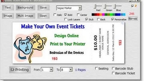 Easy Ticket Creator Software