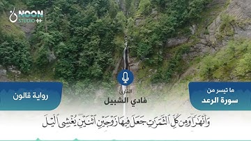 تلاوة ما تيسر من سورة الرعد برواية قالون عن نافع المدني بصوت القارئ محمد فادي شبيل
