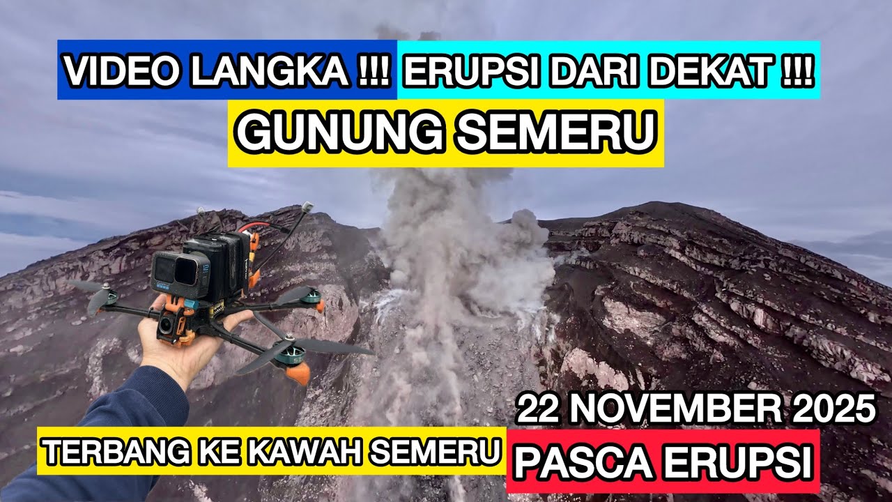 NGERI !!! KAWAH GUNUNG SEMERU DARI DEKAT ! PASCA ERUPSI NOVEMBER 2025