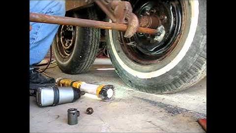 Removing rusted stripped lug nuts with a welder