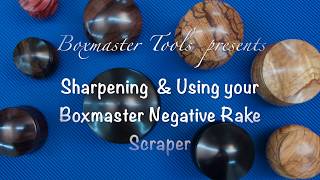 Sharpening and using your Boxmaster Tools negative rake scraper.