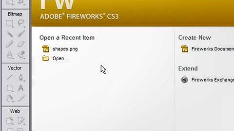 Open a Document in Fireworks CS3