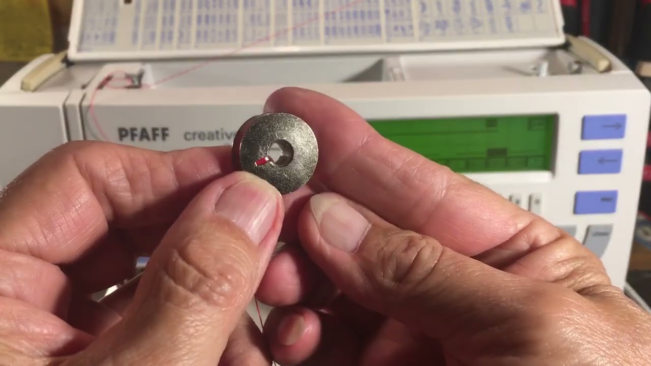 Pfaff Creative 7570 — как правильно заправлять нитку — намотать шпульку — отличная машина (видео ...