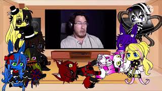 FNAF 1-2 Reacts to FNAF 1-3 Compilation by Markiplier(GLRV)