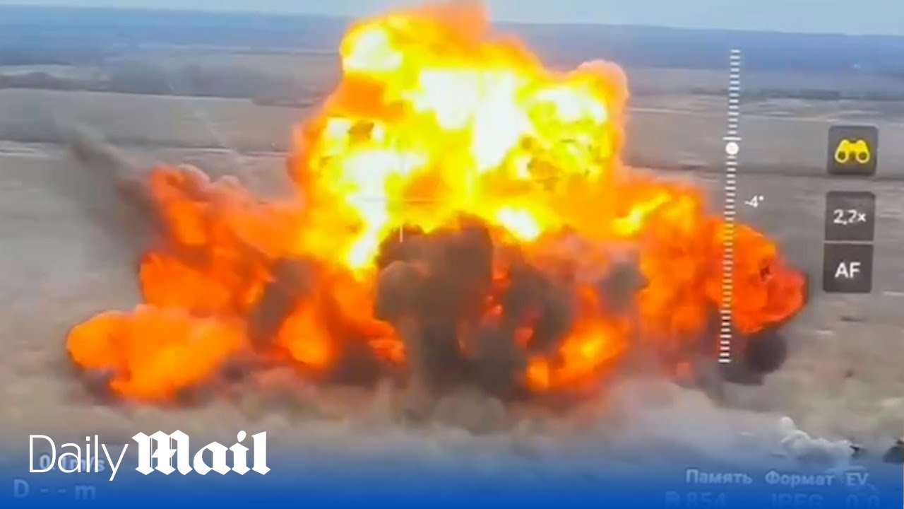 Russian troops try to drive tank loaded with two tons of TNT at Ukrainian lines