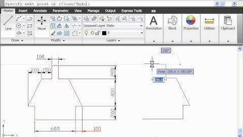 AutoCAD Exercise - Using Cartesian coordinate system