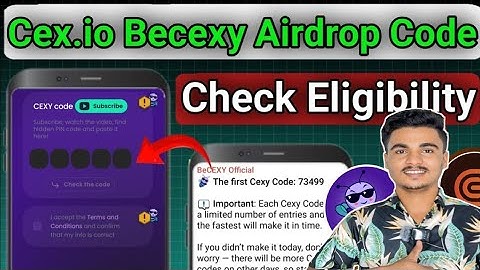 Cex.io Becexy Airdrop Code Live Claim Process|Cex.io Airdrop Listing Date |Cex.io Airdrop New Update