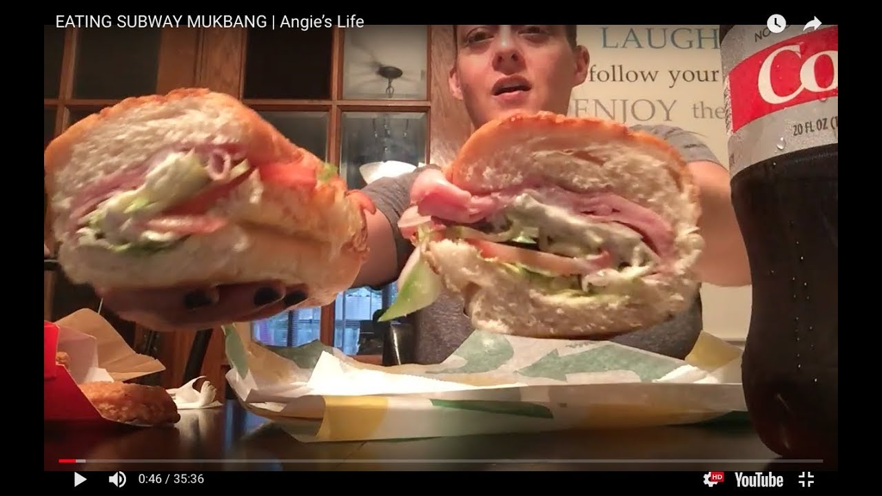 EATING SUBWAY MUKBANG | Angie’s Life