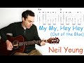Neil young  my my hey hey out of the blue  guitar lesson  tutorial  cover with tab