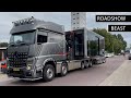 Roadshow langs het IJ. Vacatures PFM & presentatie van deze Mercedes AROCS in Amsterdam.