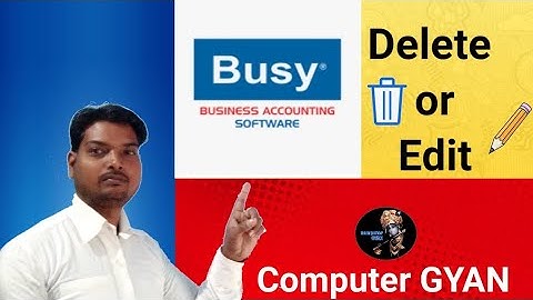 Busy Software me company edit or delete kaise Karen step two