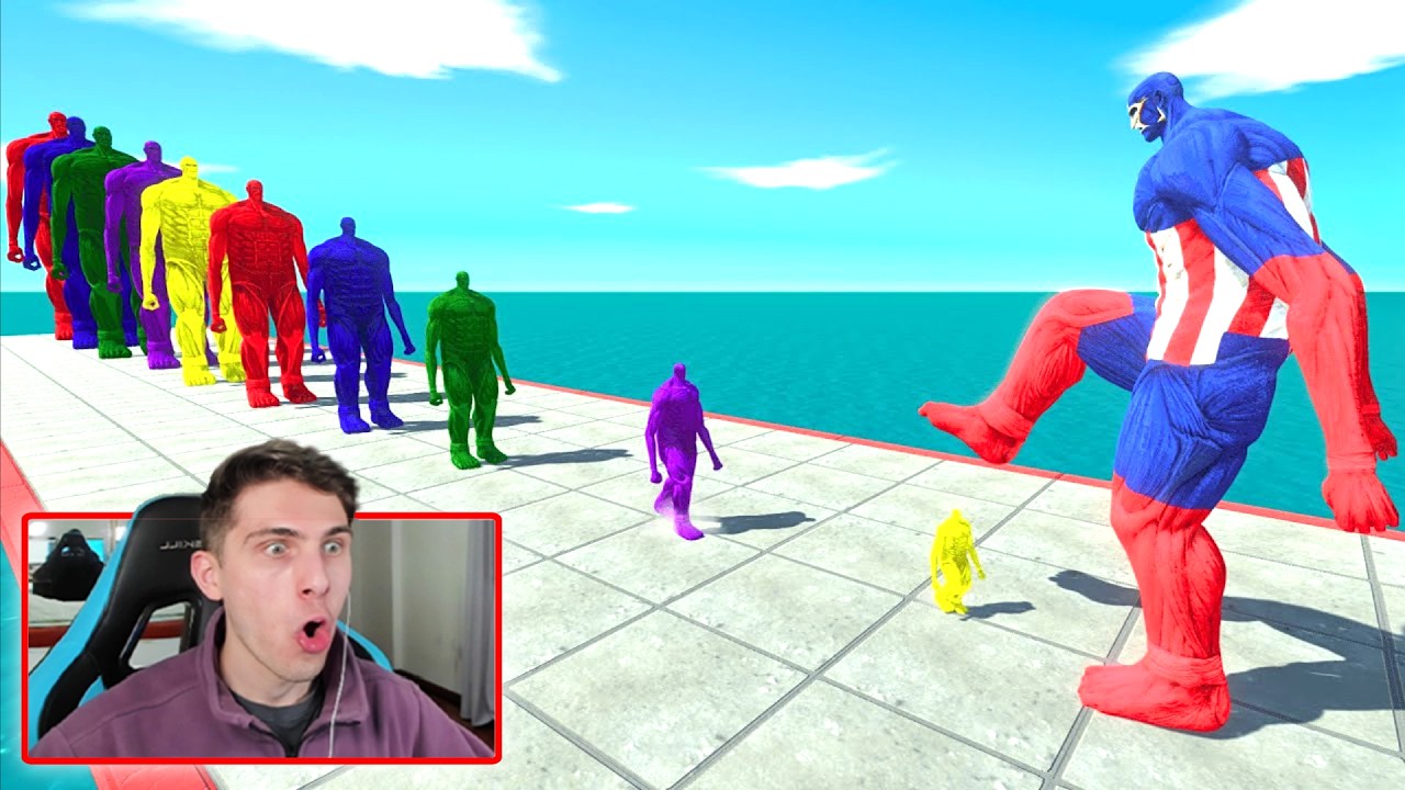 VENGADORES vs 10 NIVELES DE TITAN COLOSAL ARCOIRIS (ARBS)