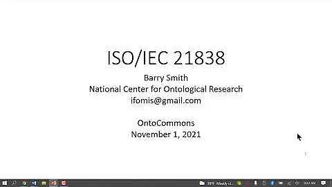 ISO/IEC 21838 Top Level Ontologies (November 2021)