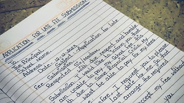 Write a Application For Late Fee Submission Due To Financial Problems ? || application for late fee