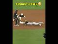 GUNNED HIM AT SECOND 😱 #mlb #baseball #shorts #viral #sports #parati #youtube