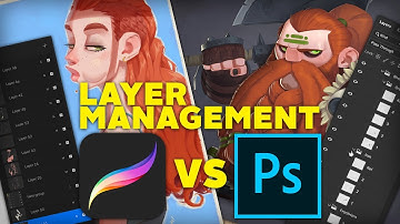 My Layer Management in Procreate vs Photoshop