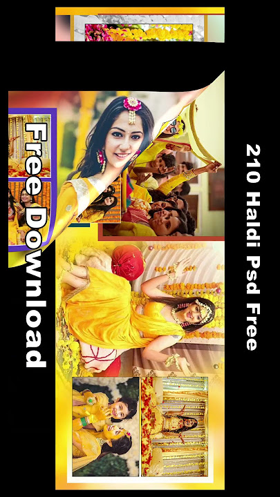 210 Haldi Psd Design Free Download #photoshop #weddingalbum #album