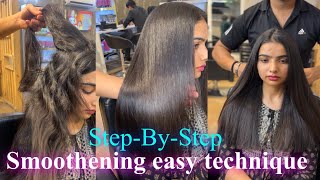 Smoothening Easy Technique Step-By-Step || Smoothening hair पर Smoothening कसें करते है ||Remaining