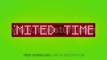 Limited Time Offer Hurry Up Scrolling Red Dot Matrix LED Text Animation on Green Screen Seamless Loo