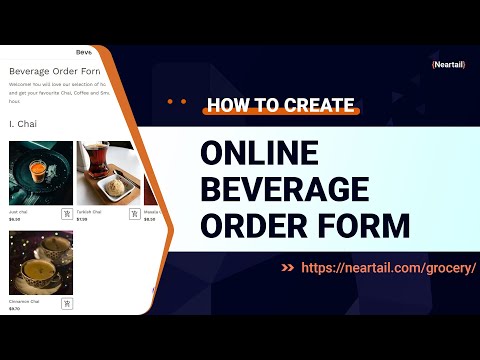 Create an Online beverage Order form (Get started with ready-made template with instructions)