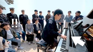 A Boy Plays 'Sparkle' In Amazing Way With Public Piano At A Beach And People Are Shocked Arr.Animenz
