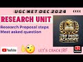 🎓📚📖 Research proposal steps favorite question of NTA 😍 #research #education 🎓