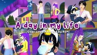 A Day in My Life😈💜 K-POP DEMON HUNTER gugu gaga Adopted by Rumi || Sakura School Simulator 