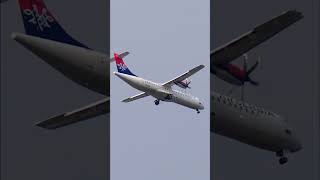 AirSERBIA ATR 72 Crosswind Approach to Land 🤩 #belgrade #landing #aviation #atr72 #airserbia #atr