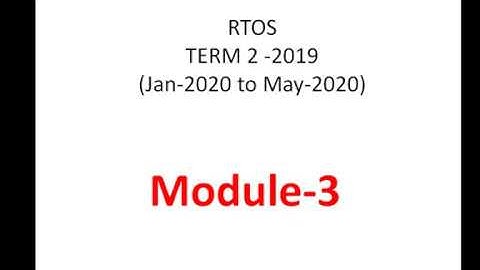 RTOS-Module-3